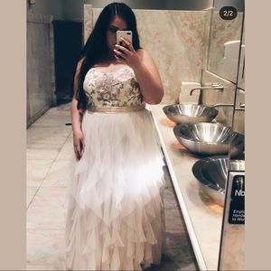 ✨PLUS PROM DRESS✨ Teeze Me Champagne Ruffle